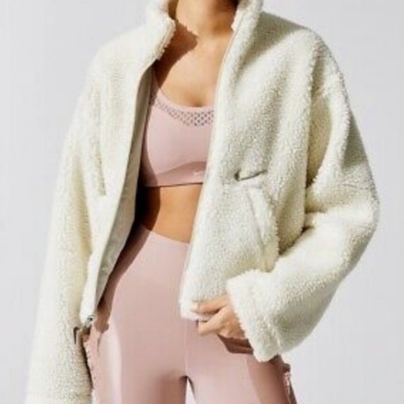 Nike cropped teddy fleece Clearance
